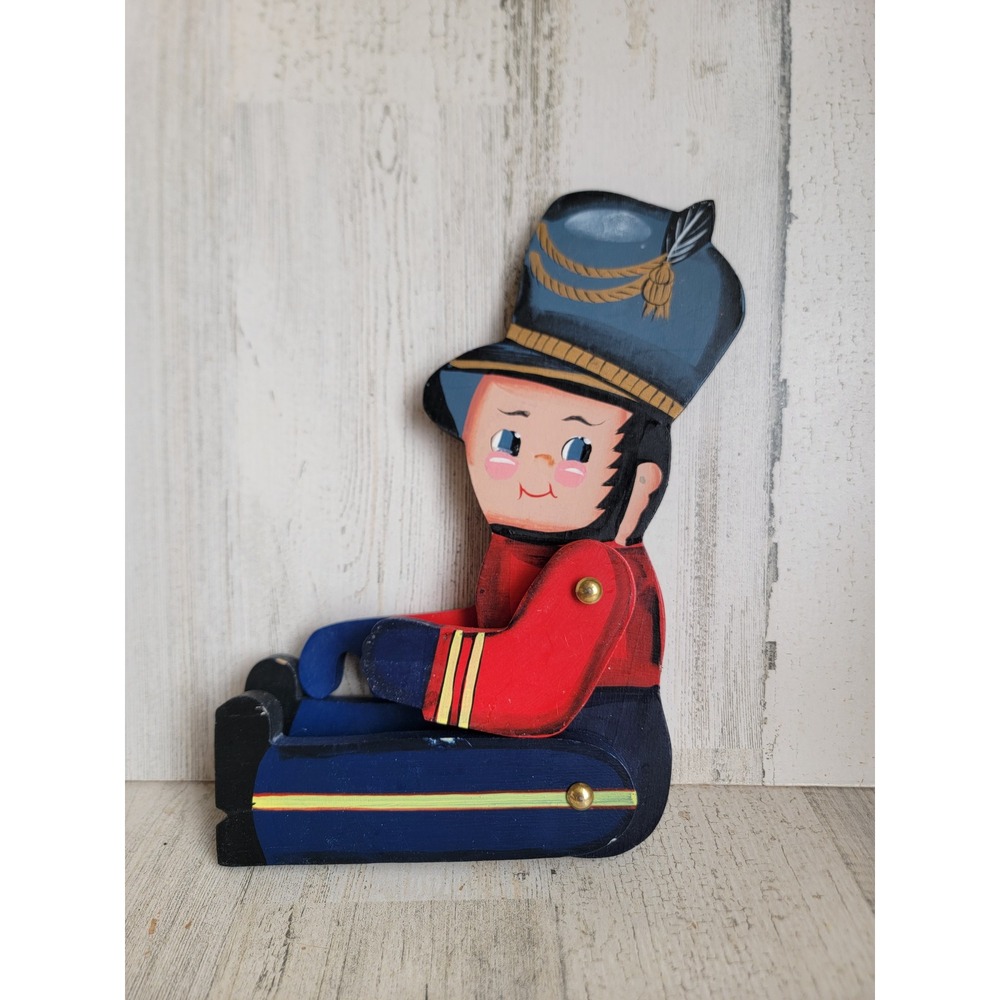Vintage Wooden Nutcracker jointed Xmas soldier unique home decor